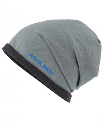 AQUA Winter-Set Beanie + Schlauchschal - Grau