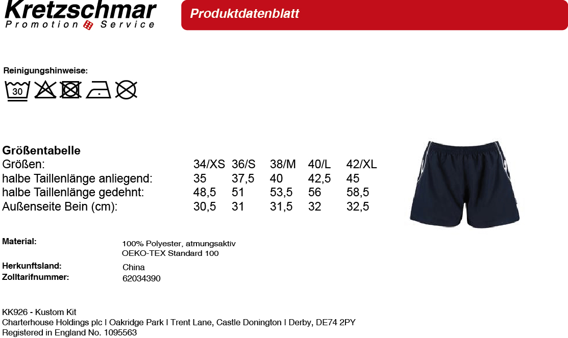 AQUA Damenhose kurz - Marke CoolTex